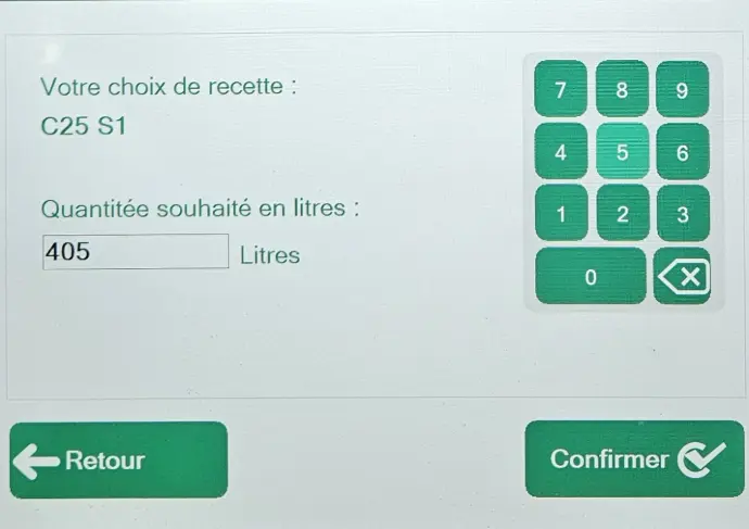 Sélection de quantité